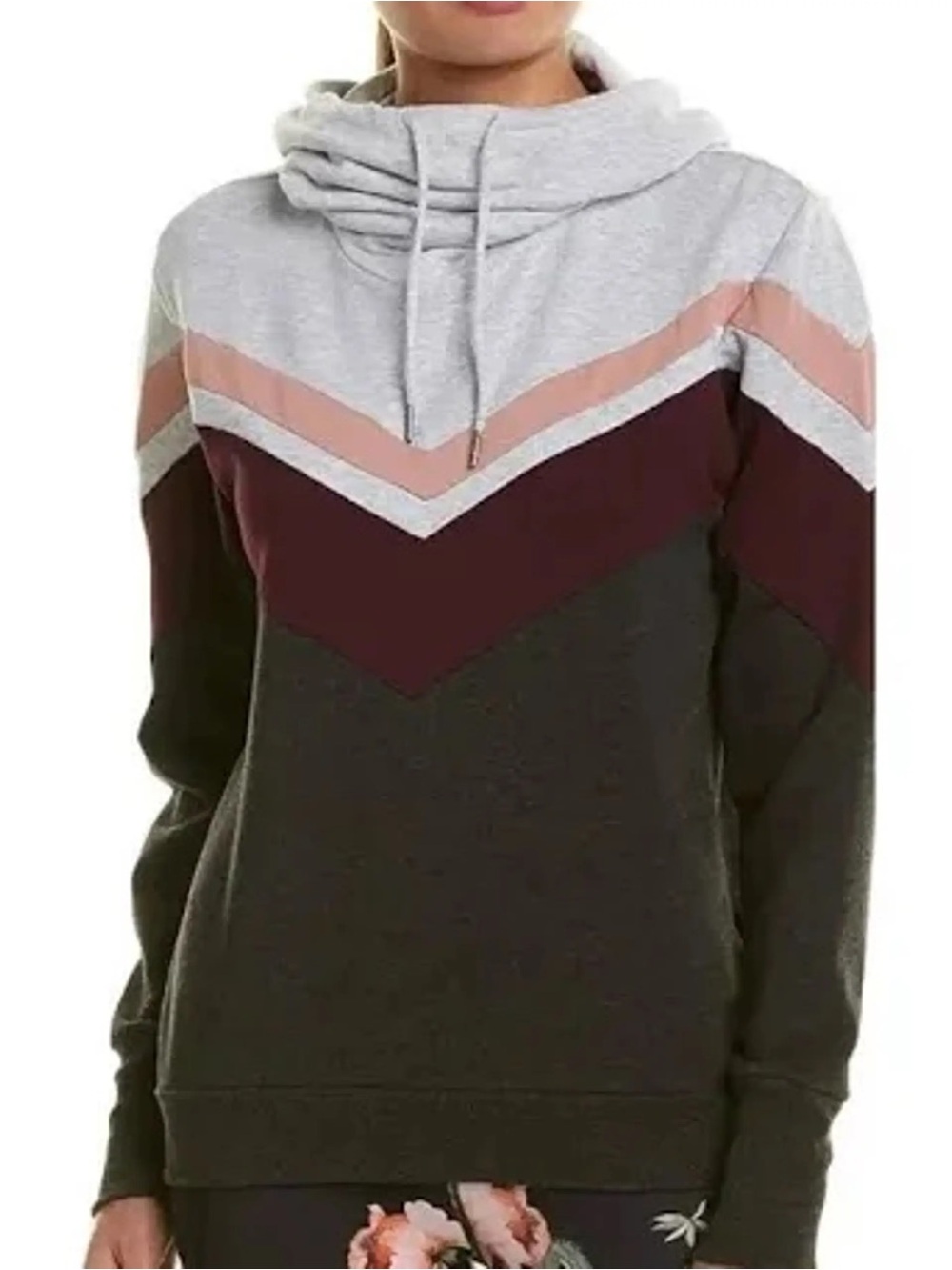 Betsey Johnson Performance Pullover Cowl Neck Hoodie, Size XS